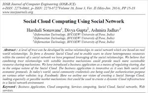 ترجمه مقاله انگلیسی: رایانش ابری اجتماعی با استفاده از شبکه‌ی اجتماعی